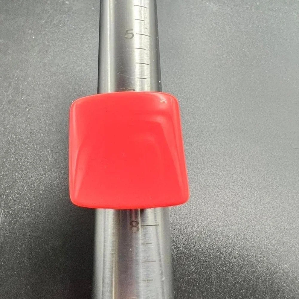 Vintage Red Resin Chunky Dome Statement Ring Size 7 Retro Y2K Mod Kidcore